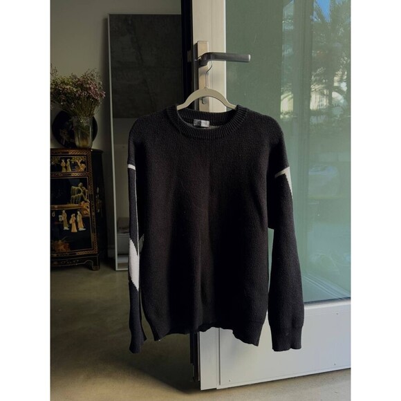 Valentino Intarsia Cashmere Sweater Black Size L Woman - Picture 2 of 7